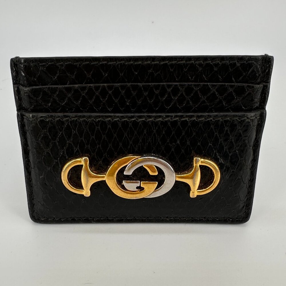 Gucci Python Zumi Card Wallet - image 1